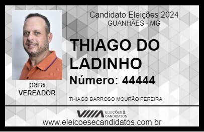 Candidato THIAGO DO LADINHO 2024 - GUANHÃES - Eleições