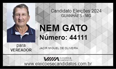 Candidato NEM GATO 2024 - GUANHÃES - Eleições