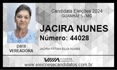 Candidato JACIRA NUNES 2024 - GUANHÃES - Eleições