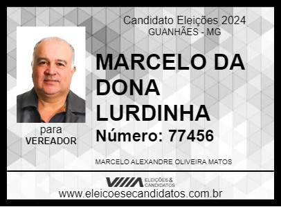 Candidato MARCELO DA DONA LURDINHA 2024 - GUANHÃES - Eleições