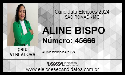 Candidato ALINE BISPO 2024 - SÃO ROMÃO - Eleições