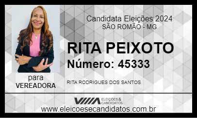 Candidato RITA PEIXOTO 2024 - SÃO ROMÃO - Eleições