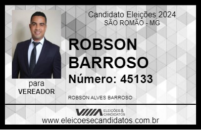 Candidato ROBSON BARROSO 2024 - SÃO ROMÃO - Eleições