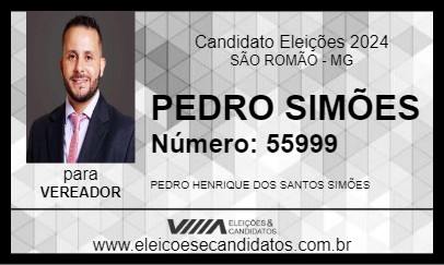 Candidato PEDRO SIMÕES 2024 - SÃO ROMÃO - Eleições