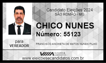 Candidato CHICO NUNES 2024 - SÃO ROMÃO - Eleições