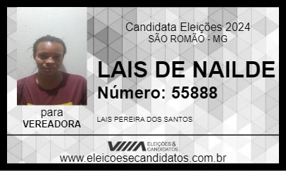 Candidato LAIS DE NAILDE 2024 - SÃO ROMÃO - Eleições