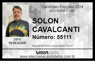 Candidato SOLON CAVALCANTI 2024 - SÃO ROMÃO - Eleições