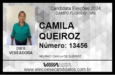 Candidato CAMILA QUEIROZ 2024 - CAMPO FLORIDO - Eleições