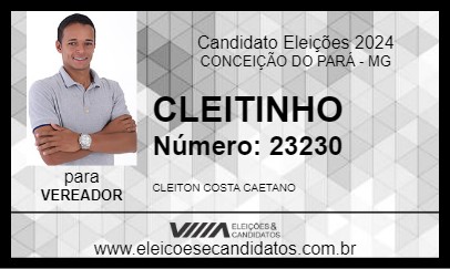 Candidato CLEITINHO 2024 - CONCEIÇÃO DO PARÁ - Eleições