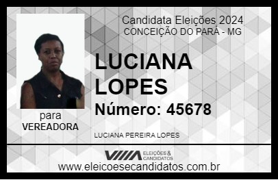 Candidato LUCIANA LOPES 2024 - CONCEIÇÃO DO PARÁ - Eleições