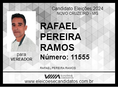 Candidato RAFAEL PEREIRA RAMOS 2024 - NOVO CRUZEIRO - Eleições