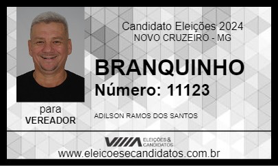 Candidato BRANQUINHO 2024 - NOVO CRUZEIRO - Eleições