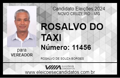 Candidato ROSALVO DO TAXI 2024 - NOVO CRUZEIRO - Eleições