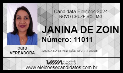 Candidato JANINA DE ZOIN 2024 - NOVO CRUZEIRO - Eleições