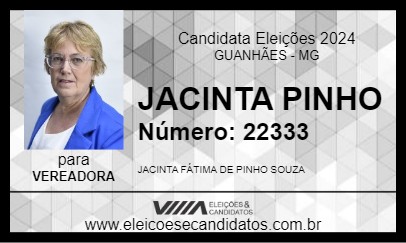 Candidato JACINTA PINHO 2024 - GUANHÃES - Eleições