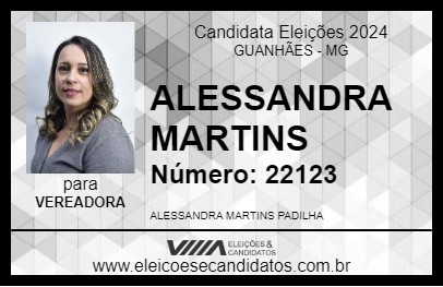 Candidato ALESSANDRA MARTINS 2024 - GUANHÃES - Eleições