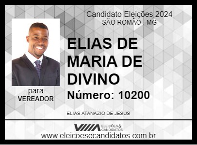 Candidato ELIAS DE MARIA DE DIVINO 2024 - SÃO ROMÃO - Eleições