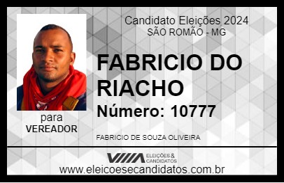 Candidato FABRICIO DO RIACHO 2024 - SÃO ROMÃO - Eleições