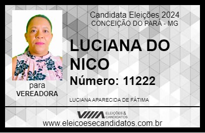 Candidato LUCIANA DO NICO 2024 - CONCEIÇÃO DO PARÁ - Eleições