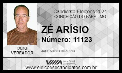 Candidato ZÉ ARÍSIO 2024 - CONCEIÇÃO DO PARÁ - Eleições