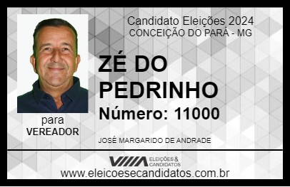 Candidato ZÉ DO PEDRINHO 2024 - CONCEIÇÃO DO PARÁ - Eleições