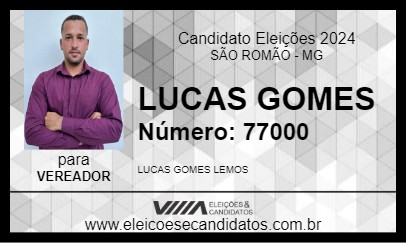 Candidato LUCAS GOMES 2024 - SÃO ROMÃO - Eleições