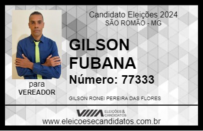 Candidato GILSON FUBANA 2024 - SÃO ROMÃO - Eleições