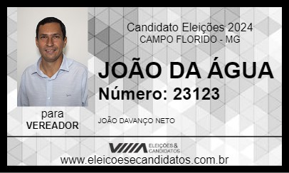 Candidato JOÃO DA ÁGUA 2024 - CAMPO FLORIDO - Eleições