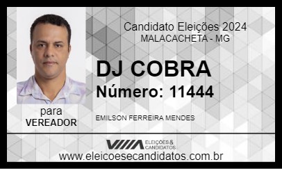 Candidato DJ COBRA 2024 - MALACACHETA - Eleições