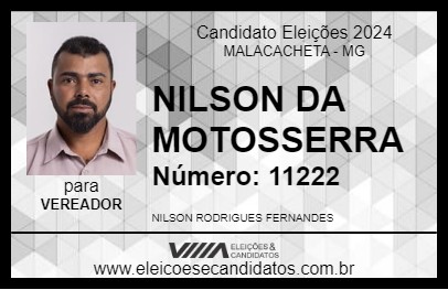 Candidato NILSON DA MOTOSSERRA 2024 - MALACACHETA - Eleições