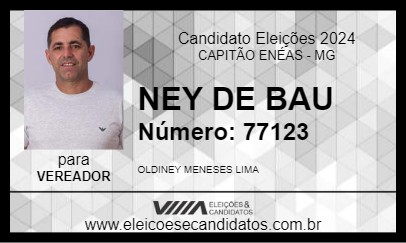 Candidato NEY DE BAU 2024 - CAPITÃO ENÉAS - Eleições