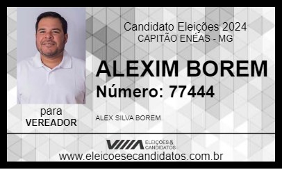 Candidato ALEXIM BOREM 2024 - CAPITÃO ENÉAS - Eleições