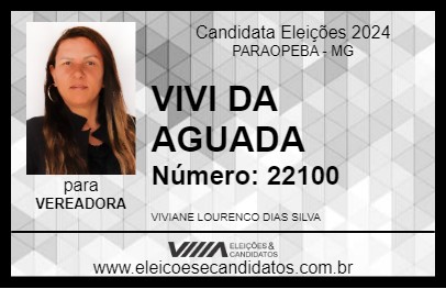 Candidato VIVI DA AGUADA 2024 - PARAOPEBA - Eleições