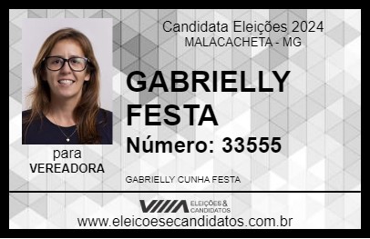 Candidato GABRIELLY FESTA 2024 - MALACACHETA - Eleições