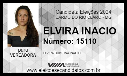 Candidato ELVIRA INACIO 2024 - CARMO DO RIO CLARO - Eleições