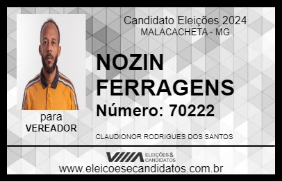 Candidato NOZIN FERRAGENS 2024 - MALACACHETA - Eleições