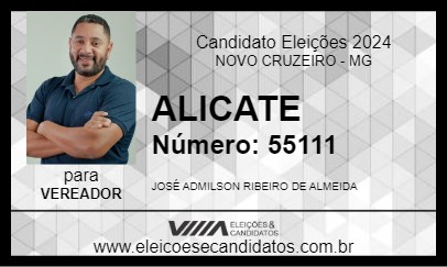 Candidato ALICATE 2024 - NOVO CRUZEIRO - Eleições