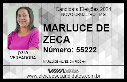 Candidato MARLUCE DE ZECA 2024 - NOVO CRUZEIRO - Eleições