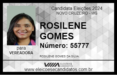 Candidato ROSILENE GOMES 2024 - NOVO CRUZEIRO - Eleições