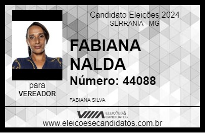 Candidato FABIANA NALDA 2024 - SERRANIA - Eleições