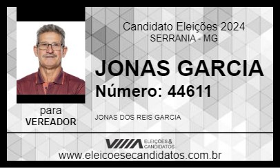 Candidato JONAS GARCIA 2024 - SERRANIA - Eleições