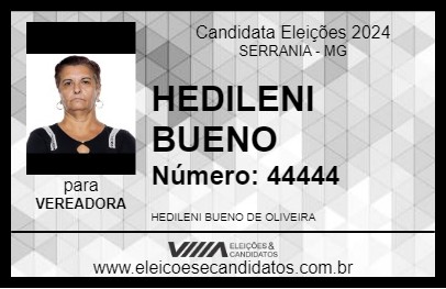 Candidato HEDILENI BUENO 2024 - SERRANIA - Eleições