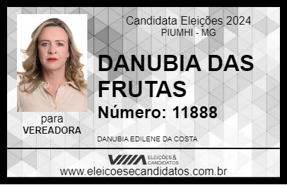 Candidato DANUBIA DAS FRUTAS 2024 - PIUMHI - Eleições