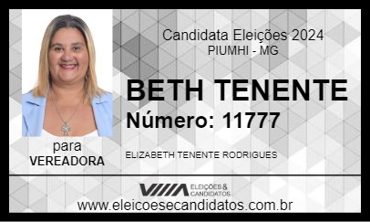 Candidato BETH TENENTE 2024 - PIUMHI - Eleições