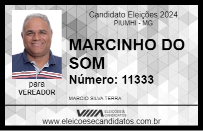 Candidato MARCINHO DO SOM 2024 - PIUMHI - Eleições