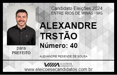 Candidato ALEXANDRE TRISTÃO 2024 - ENTRE RIOS DE MINAS - Eleições