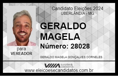 Candidato GERALDO MAGELA  2024 - UBERLÂNDIA - Eleições