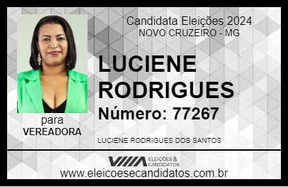 Candidato LUCIENE RODRIGUES 2024 - NOVO CRUZEIRO - Eleições