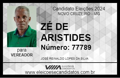 Candidato ZÉ DE ARISTIDES 2024 - NOVO CRUZEIRO - Eleições