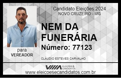 Candidato NEM DA FUNERÁRIA 2024 - NOVO CRUZEIRO - Eleições